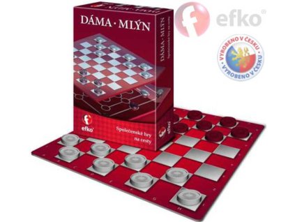 EFKO Hra DÁMA a MLÝN na cesty *SPOLEČENSKÉ HRY*