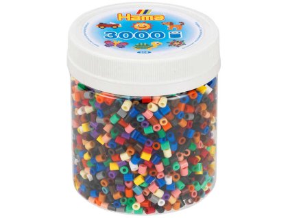 HAMA Korálky barevné zažehlovací XL set 3000ks v plastové doze