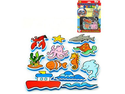 Baby vodolepky Moje první pěnová zvířátka oceán sada 12ks v síťce