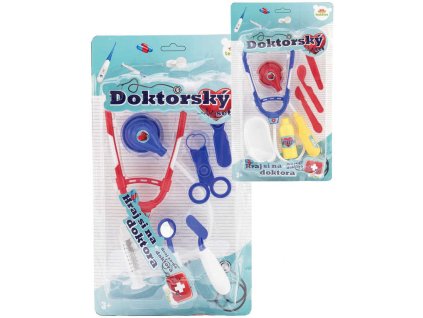 Doktorská souprava dětské lékařské potřeby set 6ks na kartě plast 2 druhy