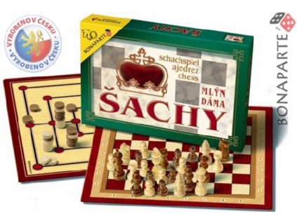 BONAPARTE Šachy, Dáma, Mlýn hra 4644 *SPOLEČENSKÉ HRY*