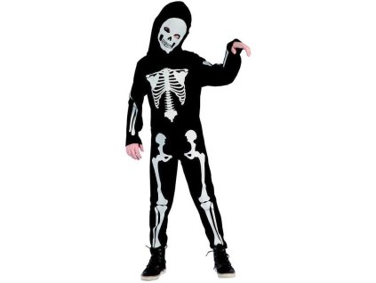 KARNEVAL Šaty kostra chlapec vel. M (120-130 cm) 5-9 let KOSTÝM