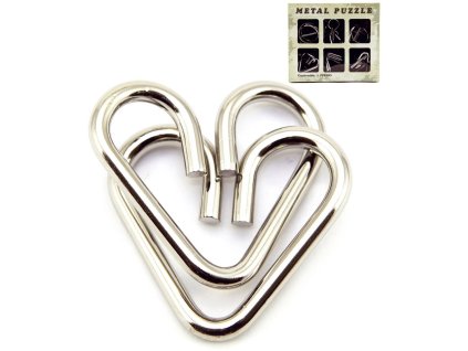 Hra hlavolam mini kovový set 6ks v krabici