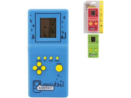 Hra retro postřehová elektronická padající kostky na baterie Tetris 3 barvy