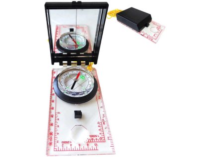 ACRA Buzola kompas s otevíracím krytem a zrcátkem 12x6cm