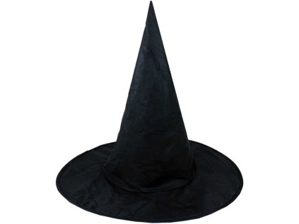 KARNEVAL Klobouk černý čaroděj dospělý špičatý KARNEVALOVÝ DOPLNĚK