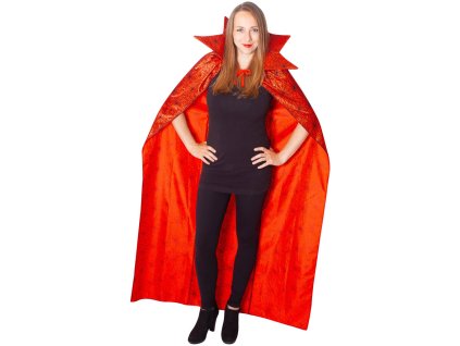 KARNEVAL Šaty plášť červený pavučina dospělý *KOSTÝM*