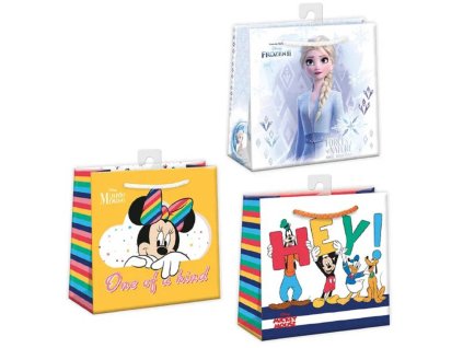 Taška dárková Frozen 2 / Minnie / Mickey Mouse 16x16cm papírová 3 druhy