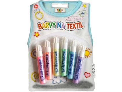 Barvy na textil perleťové konturovací set 6ks 7ml pastelové