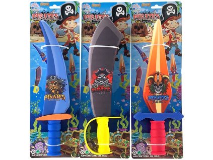 Šavle soft pirátská pěnová textilní meč dětská zbraň 3 druhy