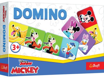 TREFL HRA Domino Mickey Mouse a přátelé 21 dílků karton *SPOLEČENSKÉ HRY*