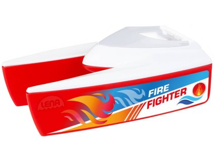 LENA Loď Boaties baby katamarán hasiči do vody do vany plast 04714