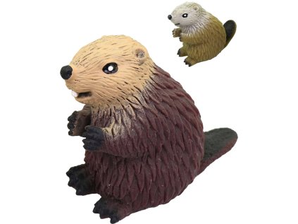 Zvířátko antistresové strečové natahovací bobr 2 barvy guma