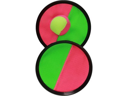 Hra Catch ball set 2 talíře se soft míčkem na suchý zip