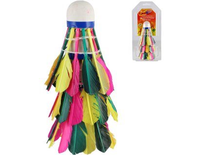 Badmintonové košíčky (míčky) péřové set 3ks barevné blistr