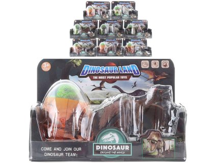 Dinosaurus set pravěký ještěr s vejcem s překvapením 8 druhů plast
