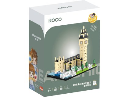 KOCO Stavebnice mini Big Ben 523 dílků + 2 figurky plast v krabici