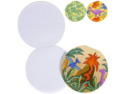 Notes kulatý dětský bloček Dinosauři 30 listů 8cm 3 druhy