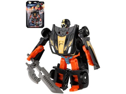 Transformer auto/robot 14cm transrobot bojový Černý s přeměnou 2v1
