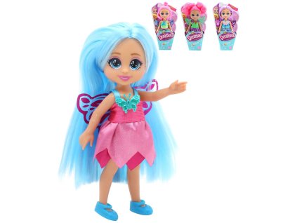 Dreameez mini panenka víla dlouhé vlasy v kornoutku 4 druhy