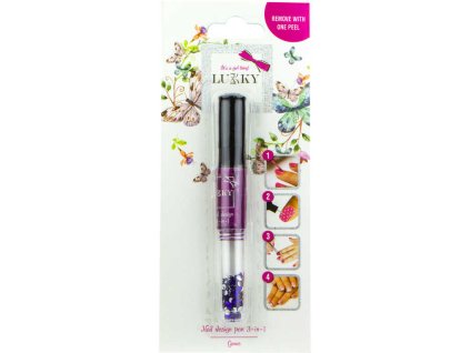 LUKKY Lak na nehty dětský slupovací 6ml + třpytky 1,5g Karmínová