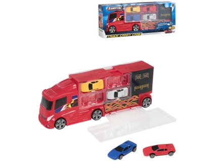 Teamsterz přeprava aut set nákladní auto tahač / kufřík 2v1 + 4 autíčka