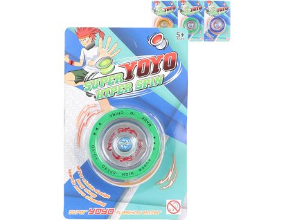 Jo Jo (yo-yo) kovové 7cm 3 barvy na kartě