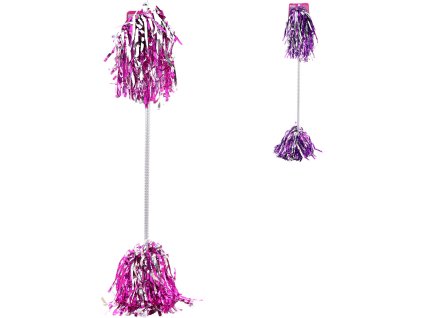 Tyč gymnastická 55cm mažoretková hůlka s třásněmi 2 barvy