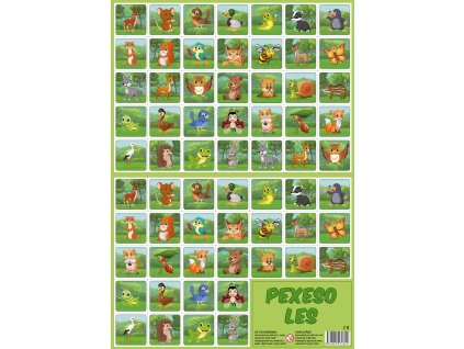 Hra Pexeso Les zvířátka ilustrované 32 dvojic *SPOLEČENSKÉ HRY*