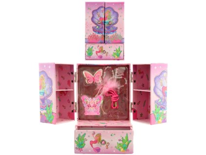 Šperkovnice dětská mořská panna rozkládací set s doplňky karton