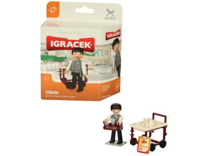 EFKO IGRÁČEK Číšník povolání set figurka s doplňky v krabičce
