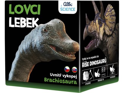 ALBI Science Lovci lebek Brachiosaurus vykopej a vystav si lebku dinosaura