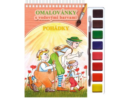 AKIM Omalovánky set s barvami a štětcem Pohádky