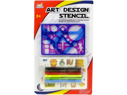 Malování s fixami a šablonami kreativní set na kartě