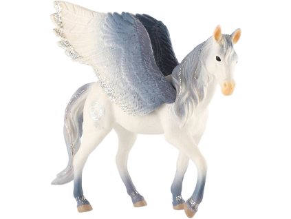 Kůň s křídly bílo-šedý 14cm pegas Zooted plast v sáčku