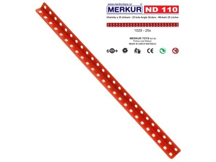 MERKUR ND110 Úhelníky 25 dírek náhradní díl set 25ks KOVOVÁ STAVEBNICE