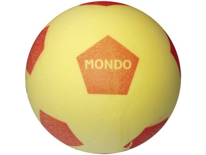 MONDO Soft míč žlutý kopací molitanový 20cm potisk na kopanou