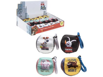 Přívěsek Tajný život mazlíčků soft míček 5cm klíčenka různé druhy