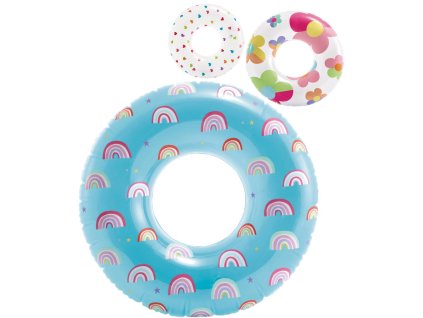 INTEX Nafukovací kruh průhledný + potisk 81cm plavací kolo do vody 59259