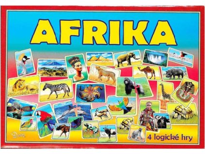 HYDRODATA HRA Afrika sada 4 logické naučné hry v krabici 4v1 *SPOLEČENSKÉ HRY*