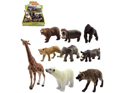 Zvířata divoká Safari 10cm mini plastové figurky zvířátka 9 druhů