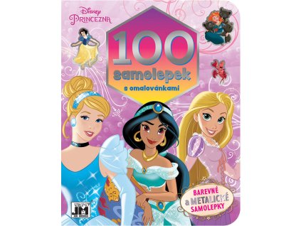 JIRI MODELS 100 samolepek s omalovánkami Disney Princezny