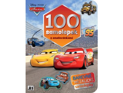 JIRI MODELS 100 samolepek s omalovánkami Auta (Cars)