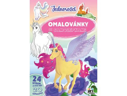 JIRI MODELS Omalovánky A4 se samolepkami Jednorožci