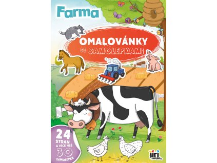 JIRI MODELS Omalovánky A4 se samolepkami Farma