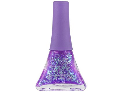 LUKKY Lak na nehty dětský lila perleťový se třpytkami slupovací 5,5ml
