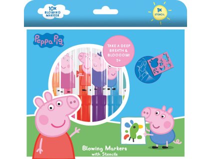 JIRI MODELS Foukací fixy 10+1 prasátko Peppa Pig