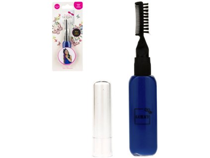 LUKKY Řasenka dětská na vlasy Modrá neonová na kartě