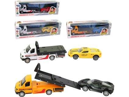Auto odtahová služba zpětný chod City Collection set s autíčkem 4 druhy kov