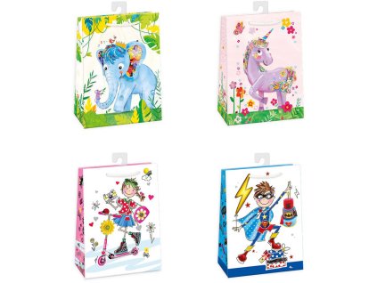 Taška dárková mix 29x38cm papírová 4 druhy